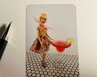 Cosmo Barbie Fine Art 2 1/4 " x 3 1/4" Sticker