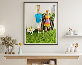 Barbie and Ken Play Croquet Fine Art Photograph