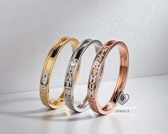 Bracelet coulissant jonc avec nom personnalisé | Bracelet jonc personnalisé | Jonc prénom | Bracelet personnalisé | cadeaux personnalisés | Cadeau pour elle