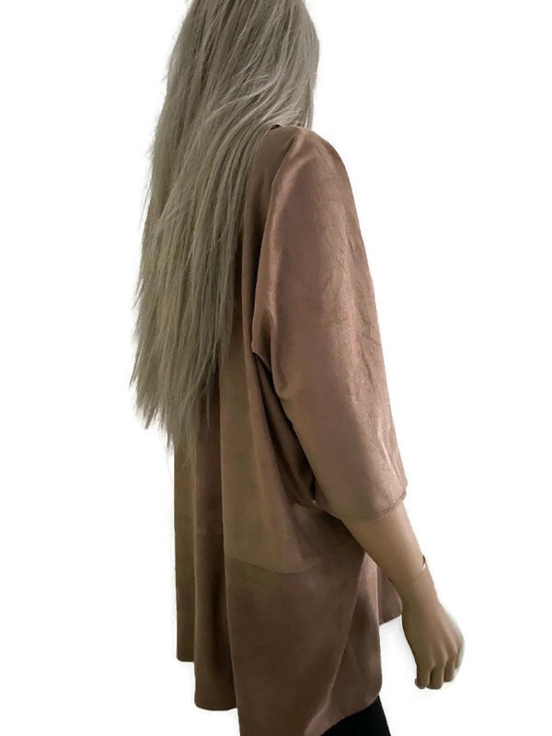 Soul song, vegan suede oversize tunic,Textilemonster image 4