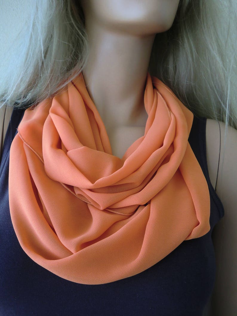 orange chiffon wrap