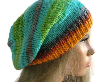 Gestreifte Unisex Winter Beanie