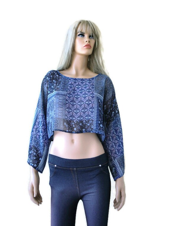 chiffon crop top