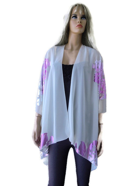pink chiffon cardigan
