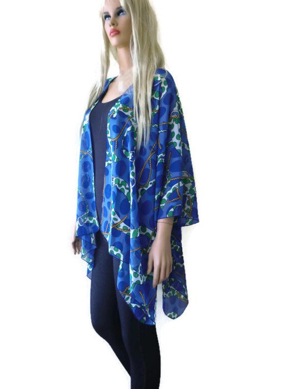 royal blue kimono cardigan