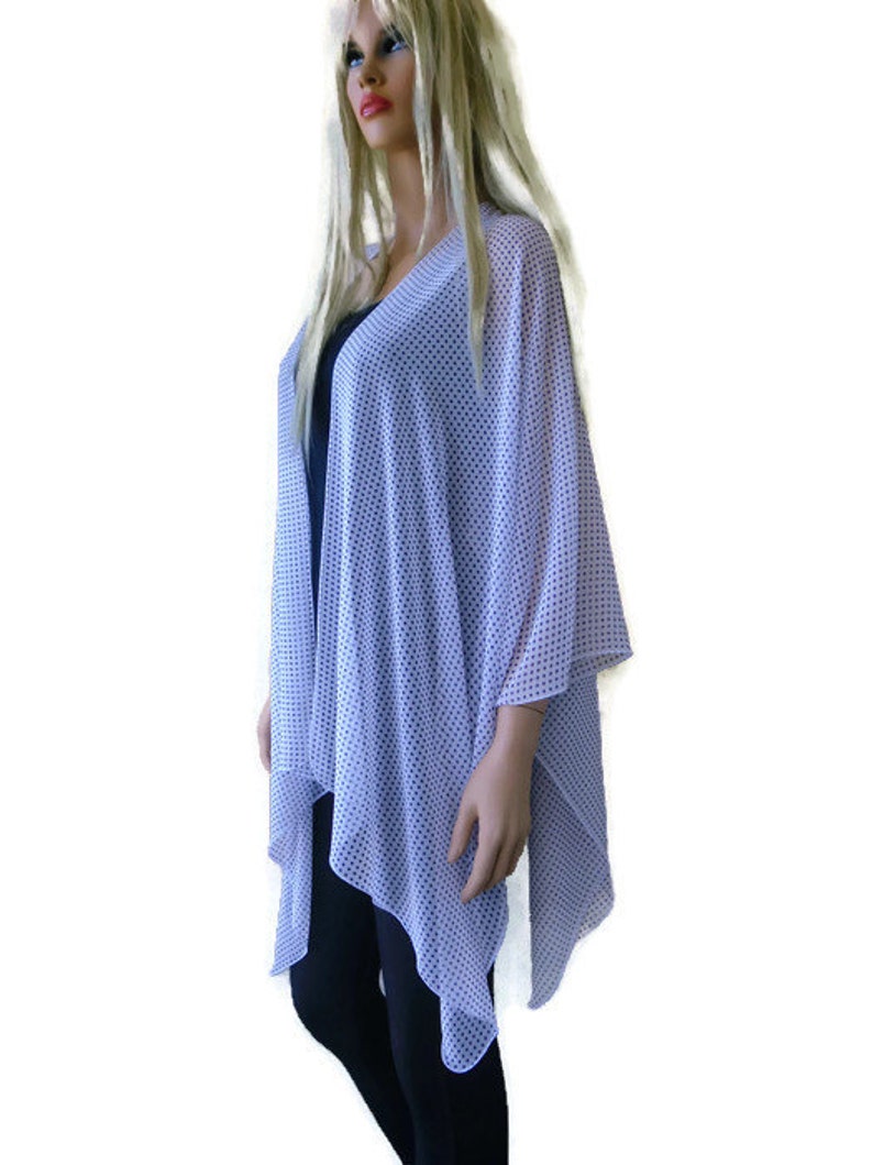 Mauve Polka Dot Boho Kimono With Tiny Polka Dots lagenlook Stylekimono
