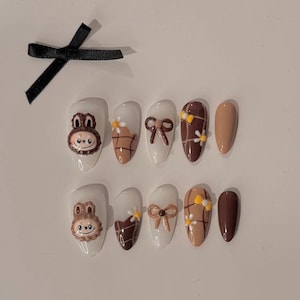 Labubu Press On Nails | Handmade Labubu Nails