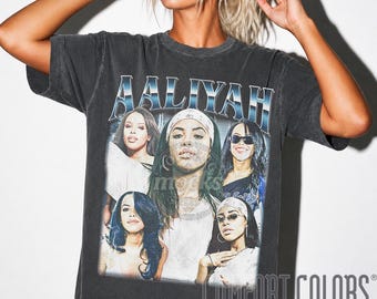 Vintage Aaliyah T-Shirt, 90s R&B Singer Comfort Colors Tee, Aaliyah Sweatshirt, Retro RnB Shirt, Music Merch, Gift For RnB Music Fan FD