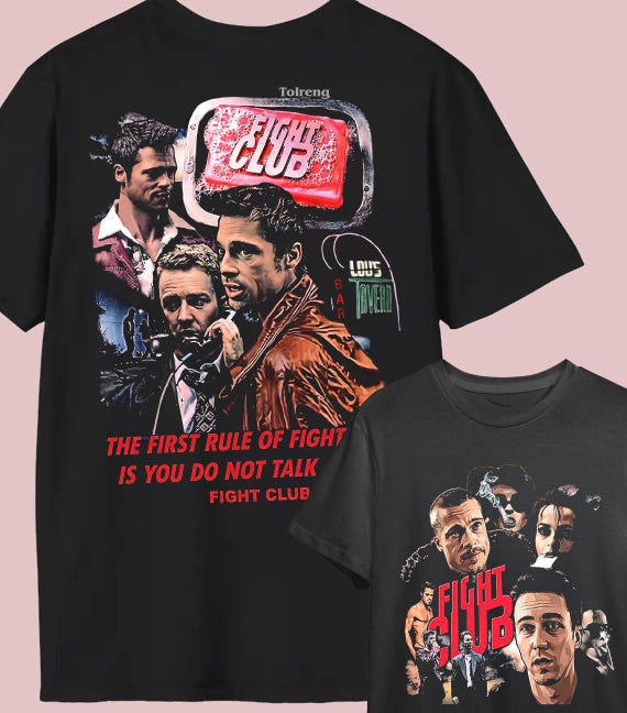 Fight Club Shirt Front and Back Print – Vintage Movie Sweatshirt