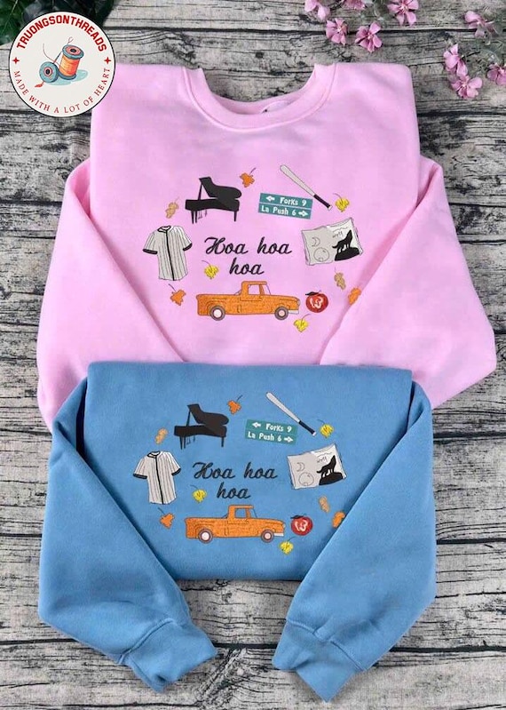 Hoa Hoa Hoa Hoa Hoa Season Embroidered Shirt, Cozy Season Sweatshirt, Twilight Lover Shirt, Forks Sweatshirt, Funny Shirt, Twilight Shirt