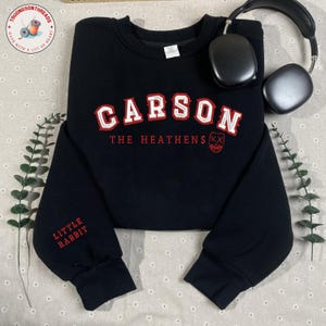Carson The Heathens Sweatshirt, God of Malice Inspired Embroidered Crewneck, Legacy of Gods Heathens Inspired, Dark Romance Bookish Apparel
