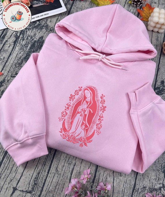 Virgen de Guadalupe Embroidered Shirt, Virgin Mary Shirt,Guadalupe Catholic Shirt, Catholic Gift,Our Lady of Guadalupe Shirt,Christian Shirt