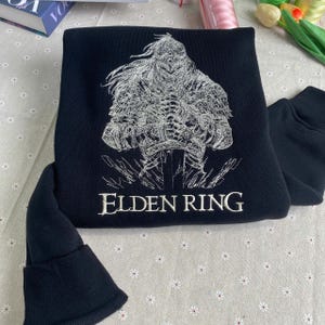 Elden Ring Embroidered Sweatshirt, Fantasy Knight Design, Gamer Gift for Elden Ring Fans, Elden Ring Hoodie, Radahn Sweatshirt