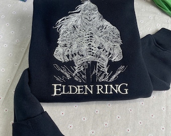 Sudadera bordada de Elden Ring, diseño de caballero de fantasía, regalo para fans de Elden Ring, sudadera con capucha de Elden Ring, sudadera Radahn