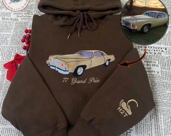 Custom embroidered car Sweatshirt, hoodie, Dad Gift, Personalized Race Car Sweatshirt, Custom Car Guy Gift, Car Lover Gift for Him Husband
