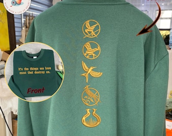 Bluza z haftem „Gra, książka i filmy”, prezent dla miłośnika książek, oby los zawsze ci sprzyjał, koszulka Bookish, prezent dla miłośników książek głodnych