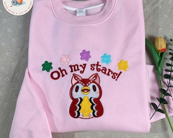 ACNH Celeste Crewneck – Oh My Stars Embroidered Sweatshirt, Star Fragment Design