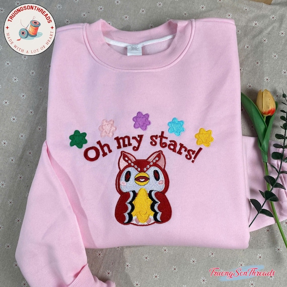 ACNH Celeste Crewneck – Oh My Stars Embroidered Sweatshirt, Star Fragment Design