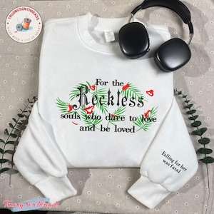 Reckless Souls Embroidered Sweatshirt – Inspired by Powerless Trilogy by Lauren Roberts – Bookish Gift for Readers, Romantasy fan merch