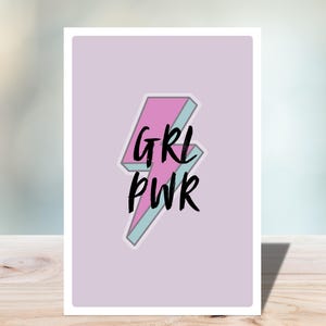 Postkarte GRL PWR