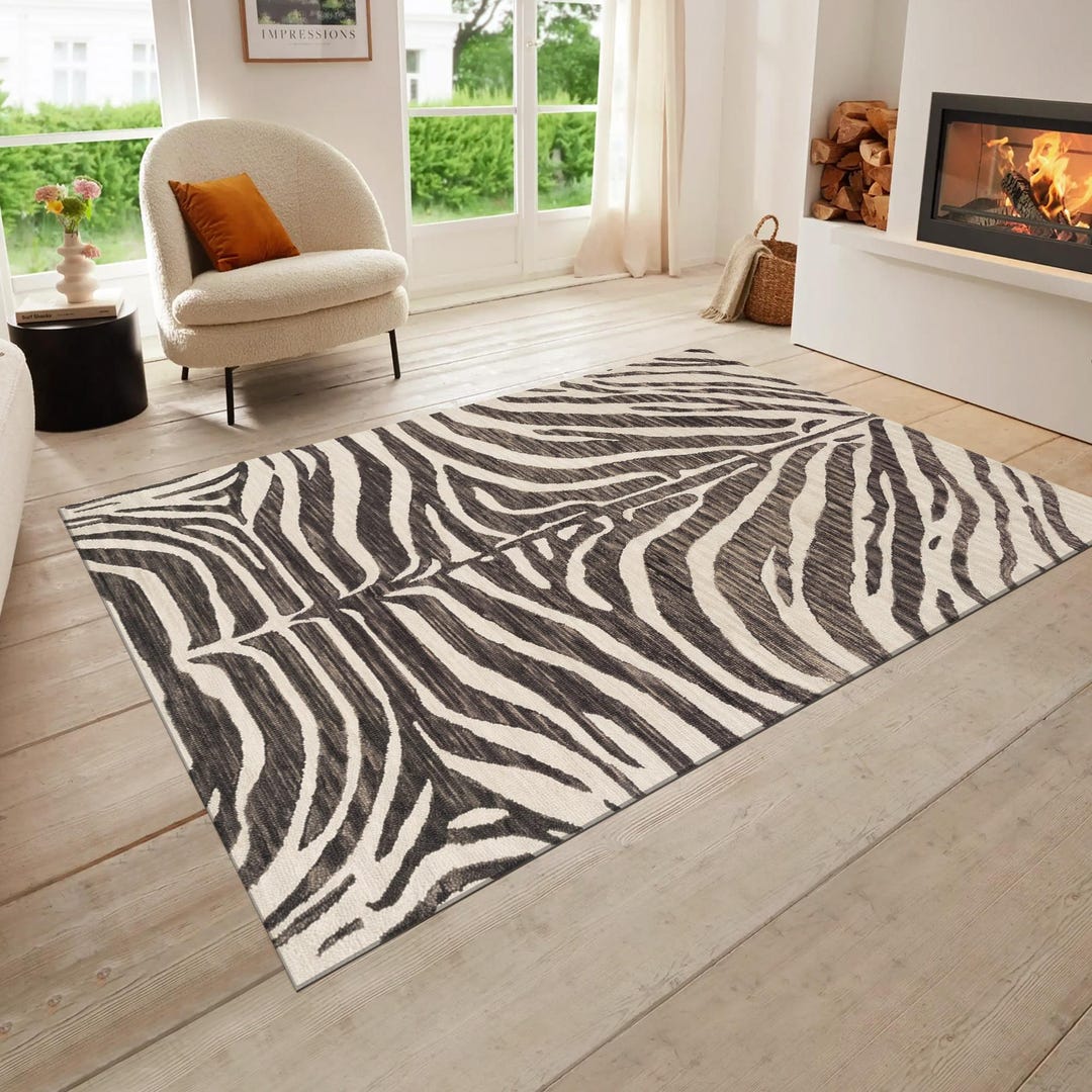 Zebra Pattern Rug,animal Pattern Rug,modern Rug,aesthetic Rug,colorful ...