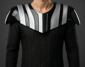 Spallacci di Darth Vader, cosplay da Signore dei Sith, PETG nero e argento, accessorio per Guerriero Galattico