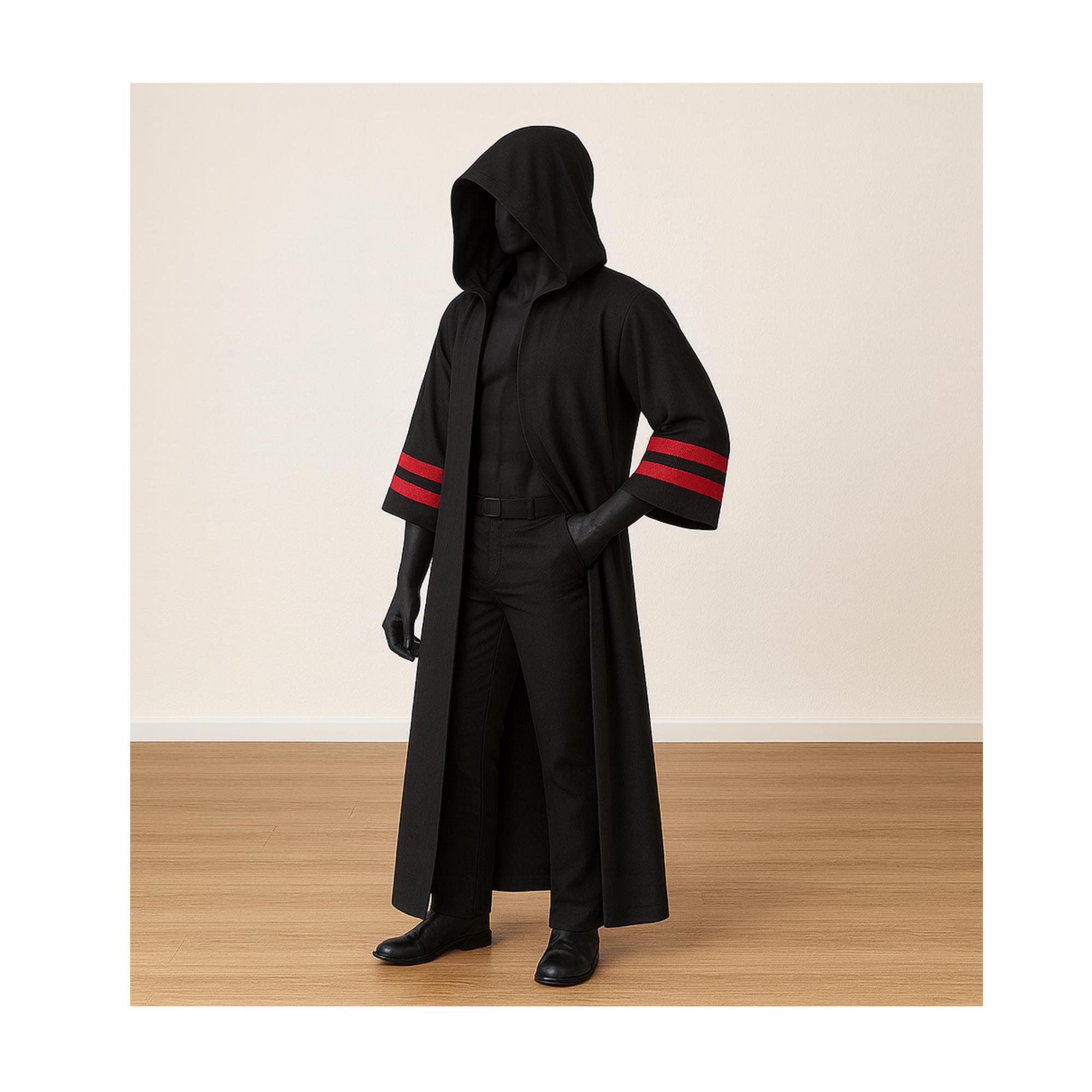 Villian Robe Sith Acolyte Hooded Robe | Dark Side Black Jedi Cosplay Cloak | Star ...