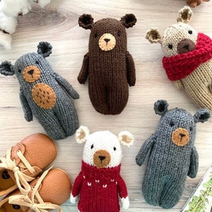 Scandi Bear KNITTING PATTERN with Bonus image 1