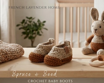 Spruce and Seeds Baby Boots - CROCHET PATTERN