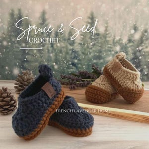 Spruce and Seeds Babystövlar - Virkmönster
