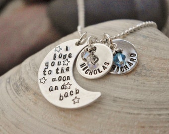 Love you To the moon and back! Personalize with a name, initial, date.....