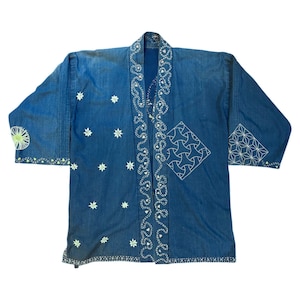Samue ,Japanese Traditional Working Wear, 100% Aizu cotton, indigo dyed by Kaneroku