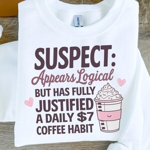 Funny Coffee Lover PNG, Coffee Habit PNG, Cute Coffee Sublimation Design, Aesthetic Coffee Cup PNG, Digital Download for Shirts & Mugs