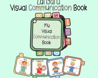 Lanyard Communication Cue Card Book- for boys