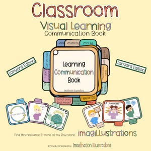 Classroom Lanyard Edition Visual Learning Communication Book: visuele aanwijzingen ter ondersteuning van aanvullende leerbehoeften