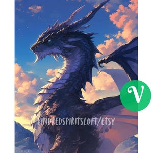 Celestial Obsidian Dragon Spirit Companion: Ancient Wisdom (Digital PDF)