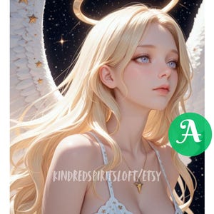 Celestial Starborn Angel Spirit Companion: Divine Light, Emotional Clarity (Digital PDF File)