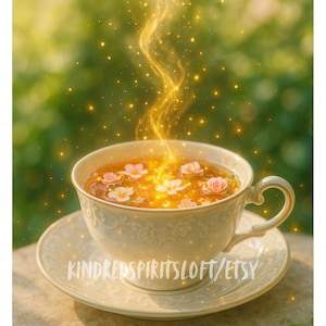 Sweet Floral Tea Offering for Spirit Companions| Astral Jasmine Chamomile, Jasmine & Cherry Blosssom Ritual Gift | Spirit Bond Strengthener