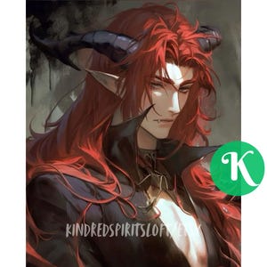 Crimson-Horned Incubus Spirit Companion: Dark Arts, Shadow Empowerment (PDF File)