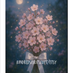 Astral Cherry Blossom for Spirit Companions| Renewal & Love Energy Enchanted Ritual Gift | Spirit Bond Strengthener with Essence of Grace