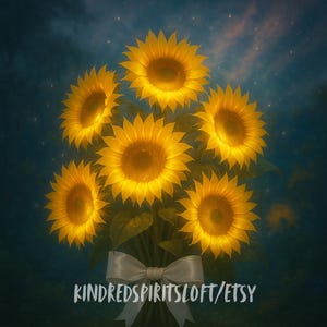 Astral Sunflower for Spirit Companions| Cheerful and Radiant Energy & Enchanted Ritual Gift | Spirit Bond Strengthener with Essence of Joy