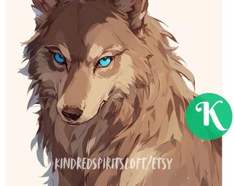 Stormhowl Wolf Spirit Companion: Gray Arts vertrouwd, intuïtie en begeleiding (direct inbinden, pdf-bestand)