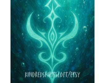 Tarjeta de acompañamiento espiritual intuitivo - Sigilo de energía sirénica (Descarga PDF)