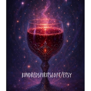 Astral Red Wine Chalice for Spirit Companions| Sensual Devotional Energy Offering| Divine Passion Ritual Gift| Spirit Bond Strengthener
