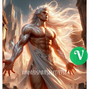 Astral Tempest Seraph Spirit Companion: Divine Empowerment & Protection (Digital PDF File)