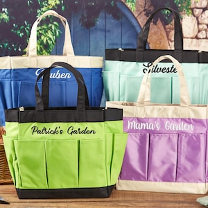 Sac à outils de jardin personnalisé, Sac fourre-tout à outils avec poches extérieures, Cadeaux pour elle, Cadeaux jardinage, Sac à outils pour lui, Cadeau pour jardiniers