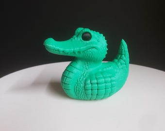 Figura de pato cocodrilo, 2,5" de alto