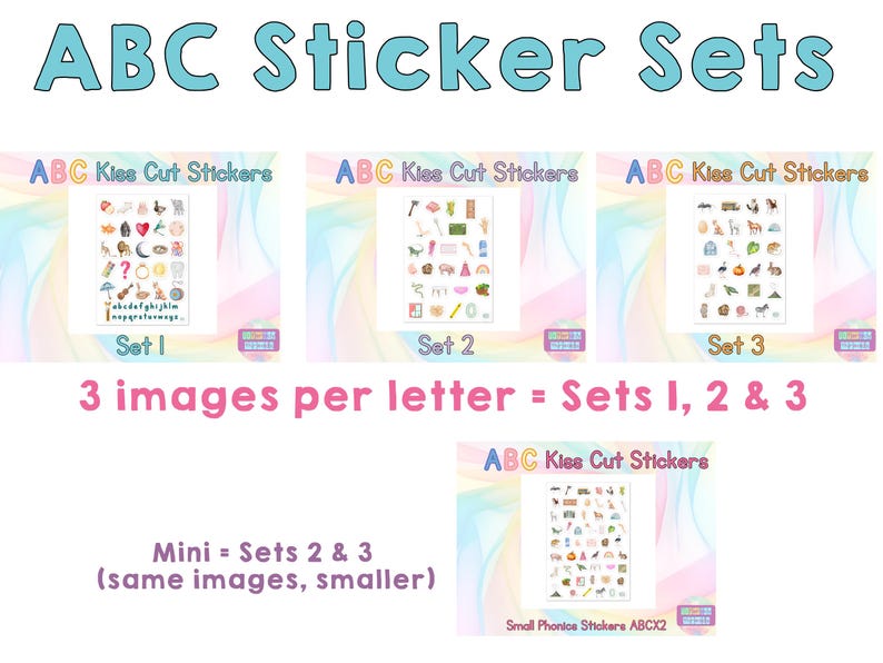 Phonics Stickers for Kids – ABC Letter & Sound Match – Educational ...