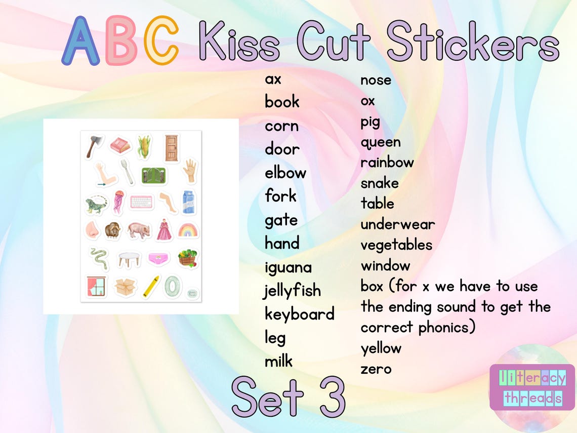 Phonics Stickers for Kids – ABC Letter & Sound Match – Educational ...