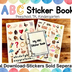 Printable ABC Sticker Book for Preschool, Kindergarten, Printable Fun ...